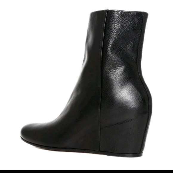 Vince Womens Black Michela Hidden Wedge Soft Leather Luxury Designer Boot 9